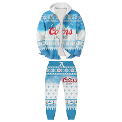 Festive Apres Ski Lodge Ugly Zip Hoodie & Sweatpant Set