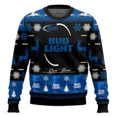 Bud Light Lager – Custom Name Ugly Sweater