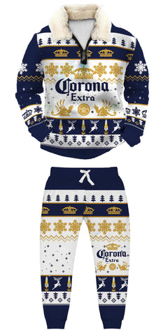 Christmas Ugly Quarter Zip Sweatshirt & Sweatpant Set Edition220