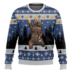Busch Light Drunk Bear Ugly Sweater