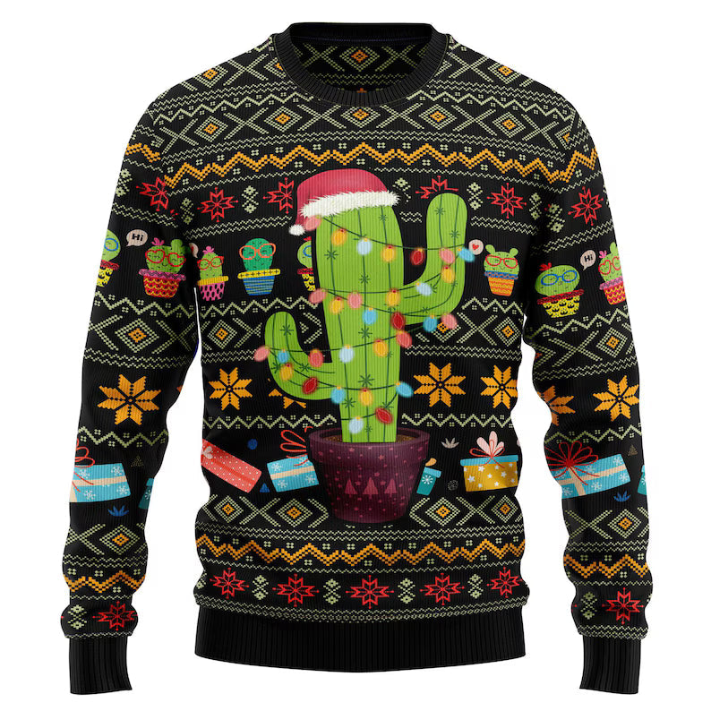 Cactus Christmas Tree Ugly Sweater