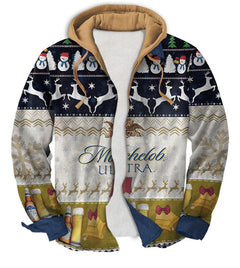 Christmas Geometric Ugly Zip Hoodie