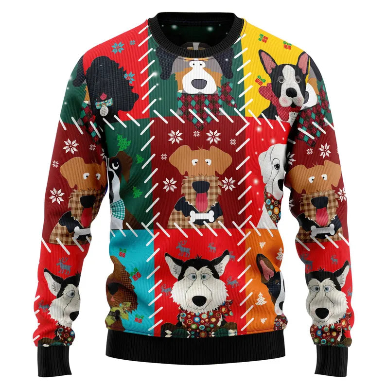 Colorful Dog Lover Ugly Sweater