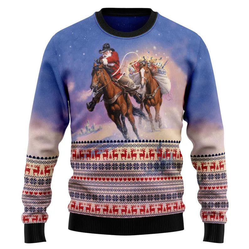Cowboy Santa Ugly Sweater