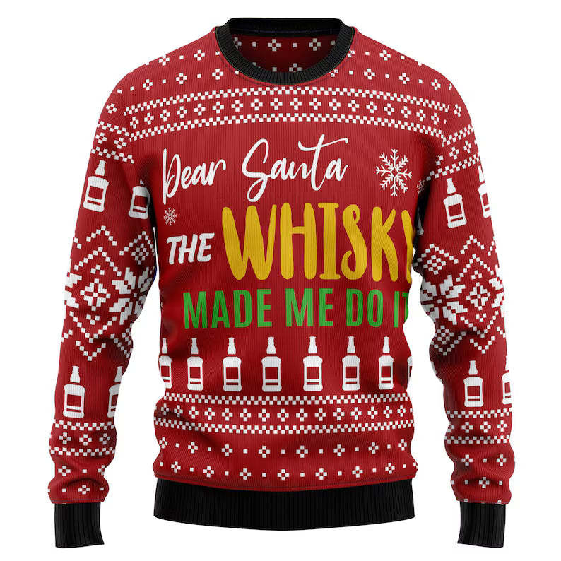 Dear Santa Whiskey Ugly Sweater