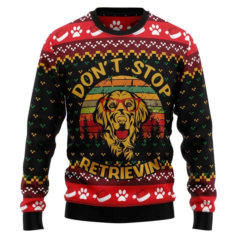 Don't Stop Retrievin' Ugly Sweater