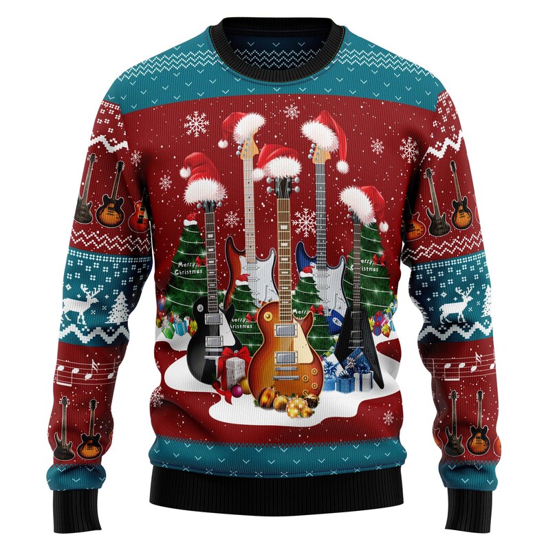 Electric Guitar Music Lover Ugly Sweater