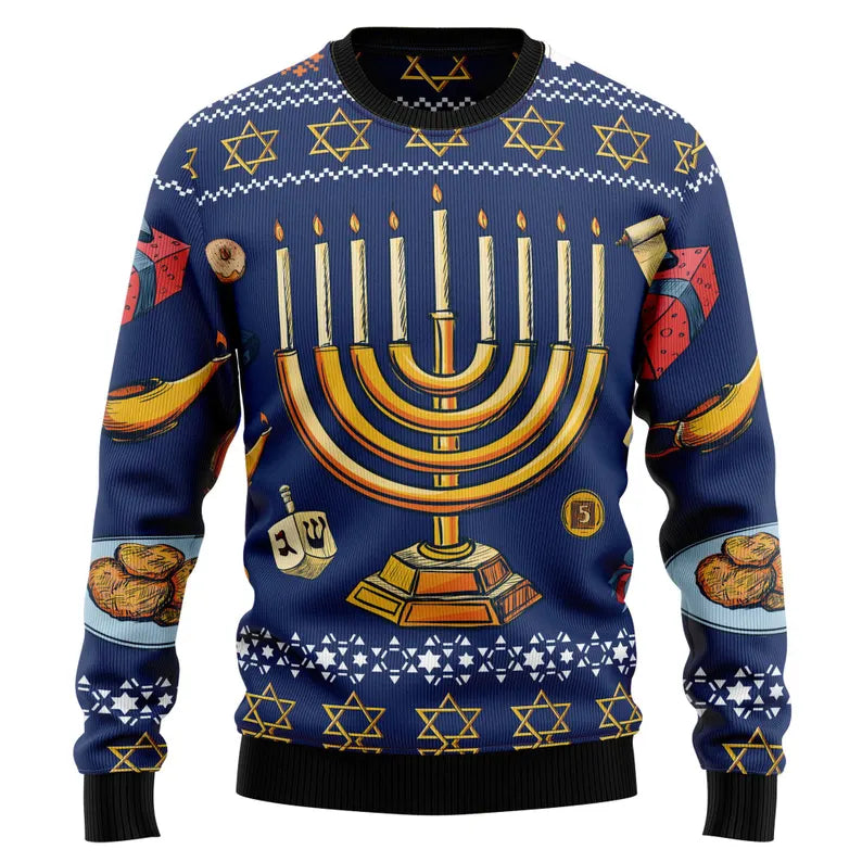 Hanukkah Menorah Ugly Sweater