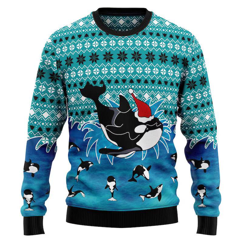 Orca Whale Sweater Ugly Sweater