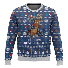 Time To Drink Busch Light Ugly Sweater